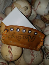 Rawlings "Jose Canseco" Leather Baseball Glove Business Card Holder  handcrafted from an old baseball glove