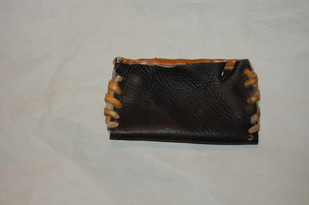 Cooper Leather Baseball Glove Business Card Holder  handcrafted from an old baseball glove